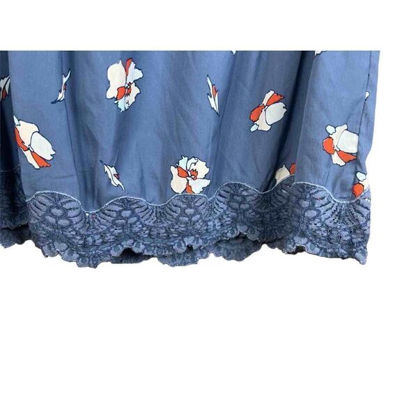 Abercrombie & Fitch Women's M Blue Dress Long Sleeve Floral Off Shoulder Mini - Picture 3 of 4